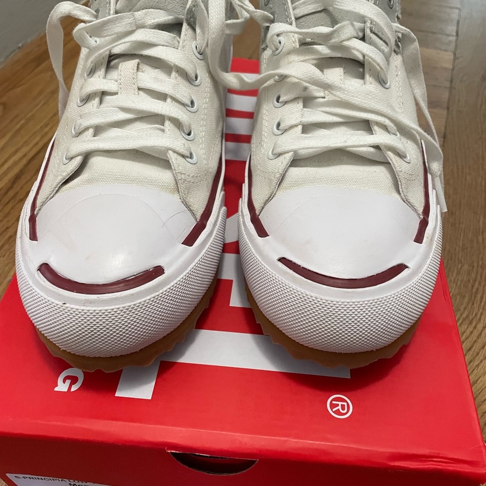Diesel White and Red Men's S-Principia Sneakers